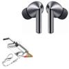 BoxWave Adapter Compatible with Samsung Galaxy Buds3 Pro - Micro SD Card miniReader, USB Type-C OTG Reader USB3.0 Adapter Keychain - Metallic Silver view 1