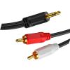 Guitar Audio Cable 2RCA 3.5mm Jack Cable RCA AUX Cables for Home Theater DVD TV Amplifier RCA to 3.5mm Speaker Wire(300Cm) view 2
