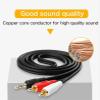Guitar Audio Cable 2RCA 3.5mm Jack Cable RCA AUX Cables for Home Theater DVD TV Amplifier RCA to 3.5mm Speaker Wire(300Cm) view 4