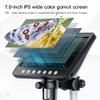 7" Digital Microscope for Adults, SKYEAR Coin Microscope 1200X Magnification with 8 Ajustable LED Fill Lights and 32GB Card, USB Microscope for Windows/MacOS, Coin Collection Supplies view 2