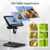 7" Digital Microscope for Adults, SKYEAR Coin Microscope 1200X Magnification with 8 Ajustable LED Fill Lights and 32GB Card, USB Microscope for Windows/MacOS, Coin Collection Supplies view 3