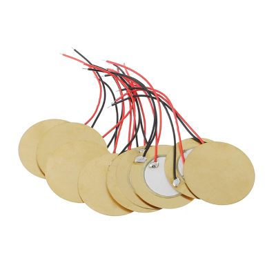 QIXIAMO 10pcs 12mm Plate Piezo Buzzer Piezoelectric Ceramic Buzzer Welding Wires for Pressure