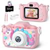 1080P HD Children Camera - Toddler Digital Video Camera with 2.0-inch Screen, Durable Silicone Case, Ideal Kids Camera Toy for Christmas & Birthday Gifts (Pink) view 1