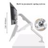 Monitor Arm, Single Monitor Arm, Gas Spring Single Monitor Mount up to 32" and 19.8 lbs, Adjustable Aluminum Monitor Arm Desk Mount with C-Clamp and Grommet Base ,for Laptop, Computer ect(Black) view 4