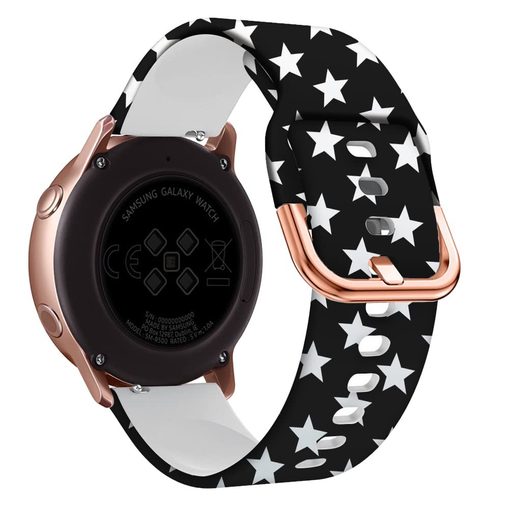 AXPTI 20mm Printing Wristband Bracelet Strap For Garmin Vivoactive 3 3t Venu SQ Smart Watch Silicone Wrist Bands Vivomove HR Watchband(K,For Vivomove HR)