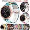 AXPTI 20mm Printing Wristband Bracelet Strap For Garmin Vivoactive 3 3t Venu SQ Smart Watch Silicone Wrist Bands Vivomove HR Watchband(K,For Vivomove HR) view 2