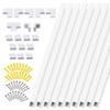 Cable Management, Trunking for Electric Cables,10Pcs PVC Cord Duct Raceway Wall Cable Management Electric Cache Cable Channel Wire Cover view 1