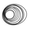 Micro Traders 100pcs Rubber Drive Belts Black Recorder Rubber Belts 1mm Thickness Rubber Transmission Belt for DVD Players Cassette Players CD Players, 25mm-70mm view 1