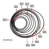 Micro Traders 100pcs Rubber Drive Belts Black Recorder Rubber Belts 1mm Thickness Rubber Transmission Belt for DVD Players Cassette Players CD Players, 25mm-70mm view 4