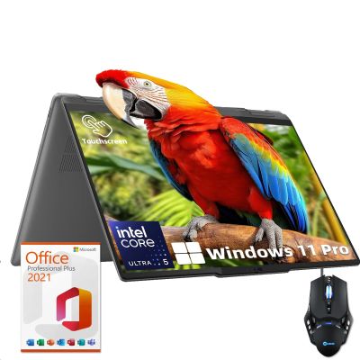 Lenovo Yoga 7i 2-in-1 Touchscreen Laptop - 16" 2K IPS LCD Display, Intel 12-Core Ultra 5 125U, 16GB, 1TB SSD, Backlit KB, Fingerprint Reader, Win 11 Pro & Office Lifetime License & Accessories