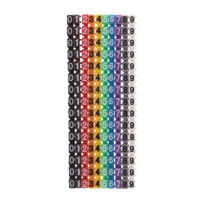 QIXIAMO 150 Pcs Cable Markers Colourful Marker Number Tag Label for 1.5mm Wire