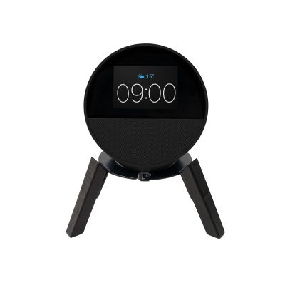 shinar Speaker Mounts Compatible with Echo Spot 2024/echo 4 Gen.Stands for Spot/Hoempod mini Table Stand Holder with Integrated Cable Management Better Sound (Black)