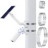 2-in-1 Ring Pole Mount for Cameras and Solar Panels No Drill 360 Adjusted Outdoor Security Camera Pole Mount with 6 Adjustable Metal Loops Compatible with RingBlink, Eufy, Wyze view 1