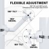 2-in-1 Ring Pole Mount for Cameras and Solar Panels No Drill 360 Adjusted Outdoor Security Camera Pole Mount with 6 Adjustable Metal Loops Compatible with RingBlink, Eufy, Wyze view 4