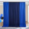 1010 FT Navy Blue Royal Blue Backdrop Curtains for Parties, 6 Panels 2.510ft Wrinkle Free Soft Polyester Drapes for Backdrop Decor Birthday Party Baby Shower Wedding Photo Background Curtains view 3