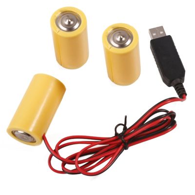 QIXIAMO USB to 4.5V LR14 C Battery Eliminators Cable Cord Battery Power Supply Wire for Toy/Controllers/Water Heater
