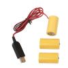 QIXIAMO USB to 4.5V LR14 C Battery Eliminators Cable Cord Battery Power Supply Wire for Toy/Controllers/Water Heater view 4