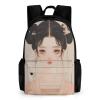QWJKM Travel Laptop Backpack with Pocket Fair-Skinned Woman Computer Bag Lightweight Casual Daypack for Business view 1