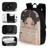 QWJKM Travel Laptop Backpack with Pocket Fair-Skinned Woman Computer Bag Lightweight Casual Daypack for Business view 3