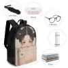 QWJKM Travel Laptop Backpack with Pocket Fair-Skinned Woman Computer Bag Lightweight Casual Daypack for Business view 4