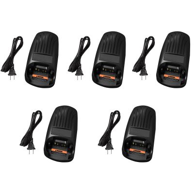 5-Pack NTN9858 Rapid Charger for Motorola XTS2500 XTS1500 XTS3000 XTS5000 HT1000 MT2000 MTS2000 Desk Charger WPLN4114AR NTN9858C NTN8923 NTN8294 with IMPRES