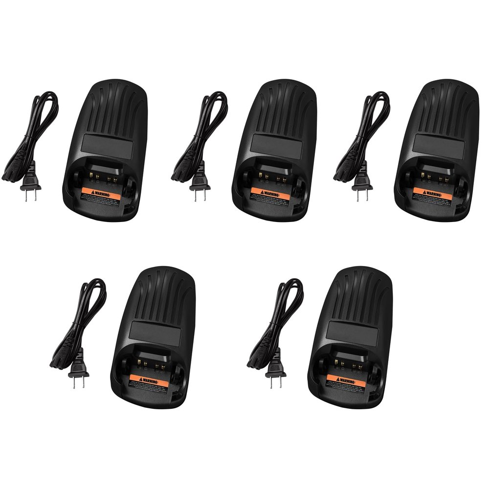 5-Pack NTN9858 Rapid Charger for Motorola XTS2500 XTS1500 XTS3000 XTS5000 HT1000 MT2000 MTS2000 Desk Charger WPLN4114AR NTN9858C NTN8923 NTN8294 with IMPRES