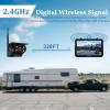 VEKOOTO VK7 2 Magnetic Solar Wireless Backup Camera with 7'' IPS Touchscreen, 15,000mAh Rechargeable, No Wiring, HD1080P Night Vision Wireless Backup Camera for Trucks, RV, Trailer, Camper view 3