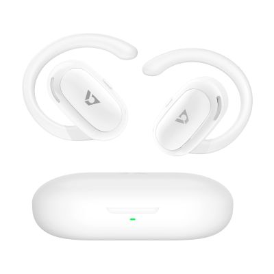 1Mii Open Ear Headphones, Wireless Sports Earbuds 60 Hours Long Playtime with Charging Case (White)