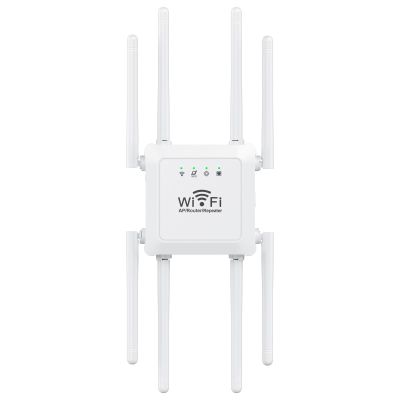 WiFi Extender Signal Booster, Long Range Wireless Internet Repeater for Home Cover up to 10,000 Sq.ft, WiFi Router Extender with Ethernet Port, 1-Tap Setup Signal Amplifier