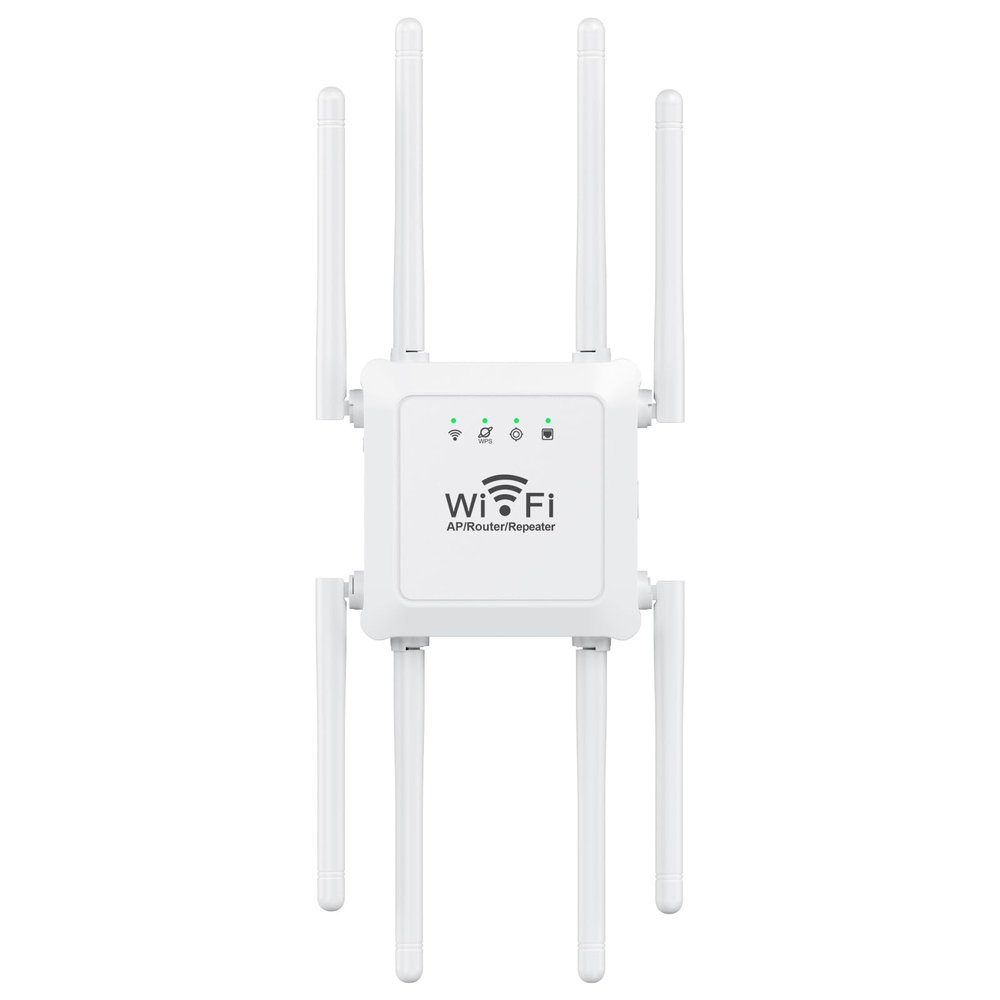 WiFi Extender Signal Booster, Long Range Wireless Internet Repeater for Home Cover up to 10,000 Sq.ft, WiFi Router Extender with Ethernet Port, 1-Tap Setup Signal Amplifier