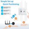 WiFi Extender Signal Booster, Long Range Wireless Internet Repeater for Home Cover up to 10,000 Sq.ft, WiFi Router Extender with Ethernet Port, 1-Tap Setup Signal Amplifier view 4