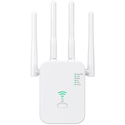WiFi Extender Signal Booster, Long Range Wireless Internet Repeater for Home Cover up to 10,000 Sq.ft and 45 Devices, 1200Mbps Dual Band 2.4/5GHz, WiFi Router Extender with Ethernet Port