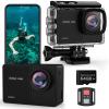 TIMNUT 4K60fps Action Camera Waterproof Camera with 64G SD Card 48MP HD WiFi Camera with EIS 40M UnderwaterCamera Wide Angle SportsCamera with 2 * 1350 mAh Batteries Helmet Mount Accessories Kits view 1