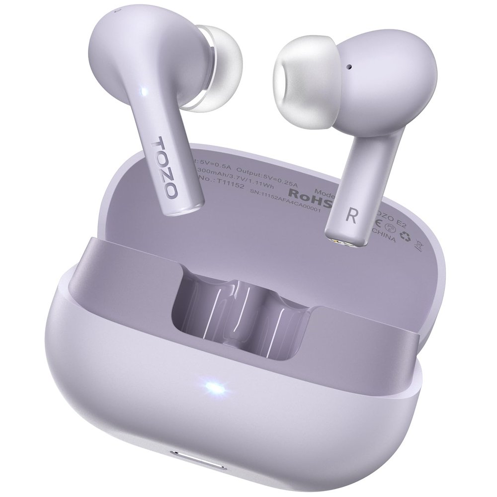 TOZO E2 Wireless Earbuds with 10mm Powerful Bass Drivers, AI Clear Calls