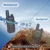 TIDRADIO TD-M11 Walkie Talkies Waterproof IP67, APP/Web Bluetooth Programming, Long Range FRS Two-Way Radios, Freq Copy, VOX, NOAA Emergency Weather Radio for Camping Hunting Gear, Black - 4 Pack view 2