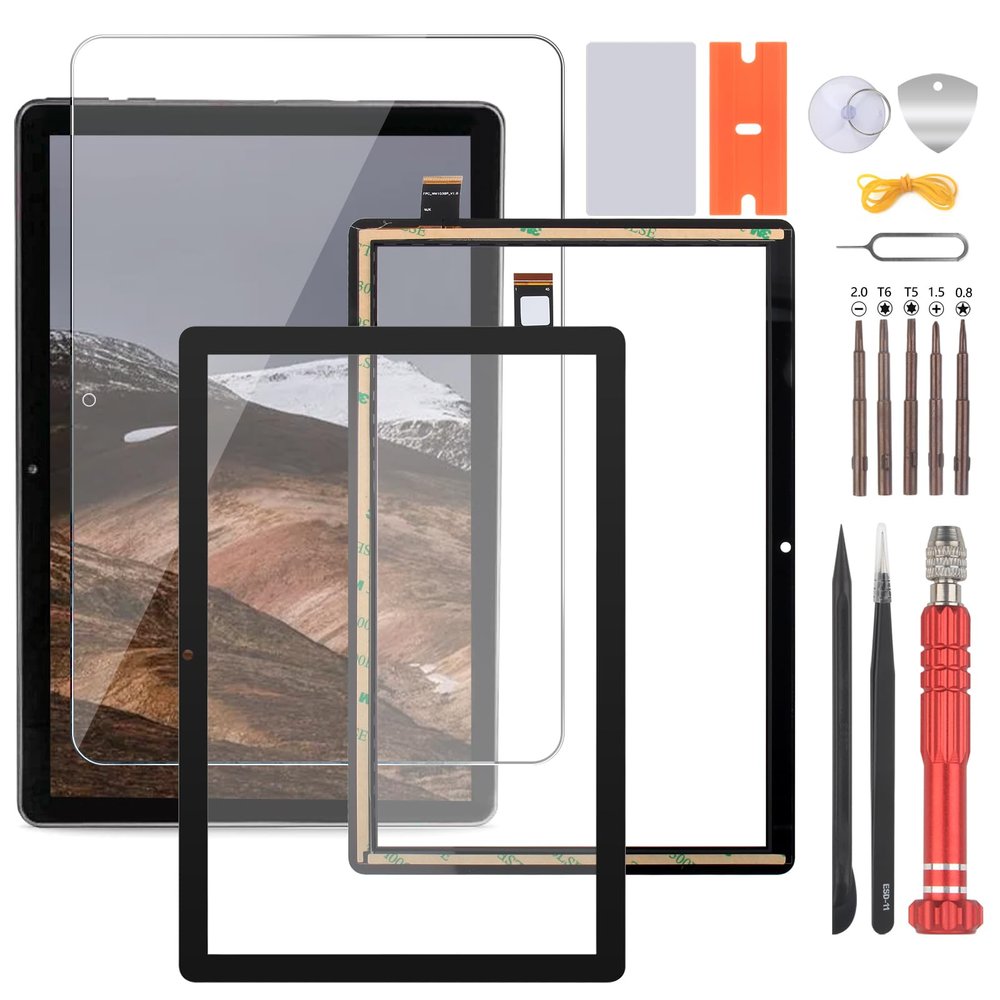 FKBAightccy Touch Screen for ONN 10.1" Gen 3 Surf 2022 Tablet 100071485 Screen Replacement for ONN 100071485 Digitizer Touchscreen Glass Panel with Tools (Black, Not LCD Display)