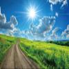 10x6.5ft Spring Green Hills Meadow Backdrop a Path Green Grass Lawn Trees Blue Sky White Clouds Photography Background Outdoor Nature Scenery Decor Kid Baby Portrait Photo Studio Props view 1