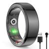 JXYQZD Smart Ring Men, Smart Ring Health Tracker, Sleep Tracker Ring, Heart Rate Monitor, IP68 Waterproof, with Android & iOS, No App Subscription, 7 Day Battery(Black,20.6mm) view 1