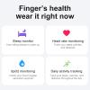 JXYQZD Smart Ring Men, Smart Ring Health Tracker, Sleep Tracker Ring, Heart Rate Monitor, IP68 Waterproof, with Android & iOS, No App Subscription, 7 Day Battery(Black,20.6mm) view 2