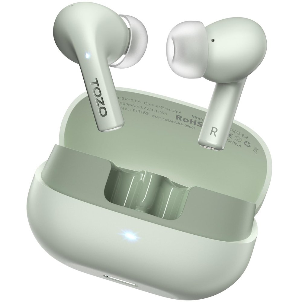 TOZO E2 Wireless Earbuds with 10mm Powerful Bass Drivers, AI Clear Calls