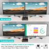 4K@144Hz KVM Switch 2 Monitors 2 Computers 8K@60Hz, MLEEDA HDMI and Displayport Dual Monitor KVM Switch with 4 USB 3.0 Port for Keyboard Mouse Printer, with Wired Remote, Power Adapter and USB Cables view 3