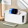 Cable Management Box,Desk Cord Organizer with Groove Cover,Plastic Cord Hider Box,Large Cable Box Organizer,Power Socket Management for TV/Computer/Router/Games Console Cable Storage (White) view 2
