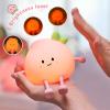AVEKI Cute Peach Soft Silicone Kids Night Light with 3-Level Dimmable, Rechargeable Touch Control, 30 Minutes Timer, Warm Light view 2