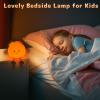 AVEKI Cute Peach Soft Silicone Kids Night Light with 3-Level Dimmable, Rechargeable Touch Control, 30 Minutes Timer, Warm Light view 3