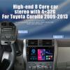8 Core 4+32G Car Radio for Toyota Corolla 2009-2013 with Wireless CarPlay Android Auto, 9 inch 1280X720 IPS Touchscreen Car Stereo Player with Backup Camera, AM/FM/RDS, AUX, DSP, SWC view 2