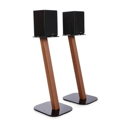 EXIMUS One Pair Fixed Height Universal Speaker Floor Stands - Cedar - 610 Series