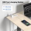 30W Drawer Outlet, Furniture Recessed Power Strip with 4 USB Ports & 2 AC Outlets, Recessed Outlet for Conference Rooms, Office Tables, Furniture, 5FT Spring Cord (ETL Listed) view 4