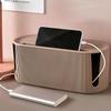 Cable Management Box,Desk Cord Organizer with Groove Cover,Plastic Cord Hider Box,Large Cable Box Organizer,Power Socket Management for TV/Computer/Router/Games Console Cable Storage (Milk Tea) view 2