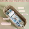 Cable Management Box,Desk Cord Organizer with Groove Cover,Plastic Cord Hider Box,Large Cable Box Organizer,Power Socket Management for TV/Computer/Router/Games Console Cable Storage (Milk Tea) view 3