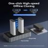 ORICO 40Gbps M.2 NVMe Hard Drive Docking Station with Offline Clone Dual-Bay NVMe Cloner with USB C Cable for Both (M Key, B+M Key) PCIE NGFF Dock, Compatible Size 22110 2280 2260 2242 2230-IT28N view 2